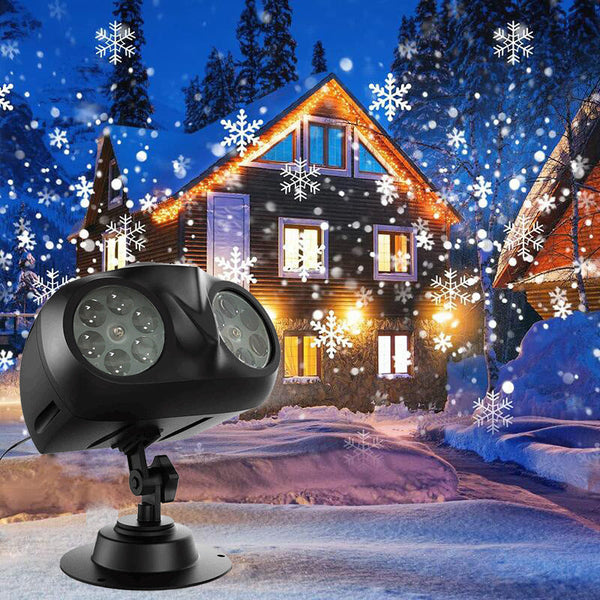 ✨ Christmas Snowflake Projector Light with Replaceable Film Patterns