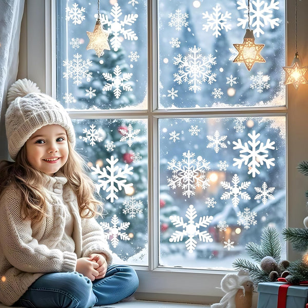Brighten Your Holiday Home with Christmas Snowflake Window Stickers