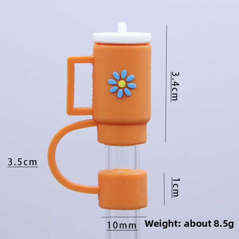 Colorful Silicone Straw Dust Covers for Large Diameter Straws