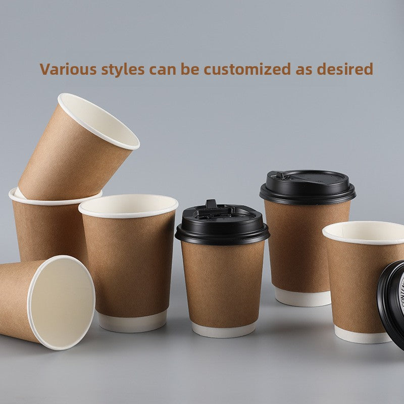 Disposable coffee cup with lid