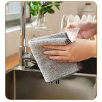 Coral velvet bamboo charcoal cleaning cloth