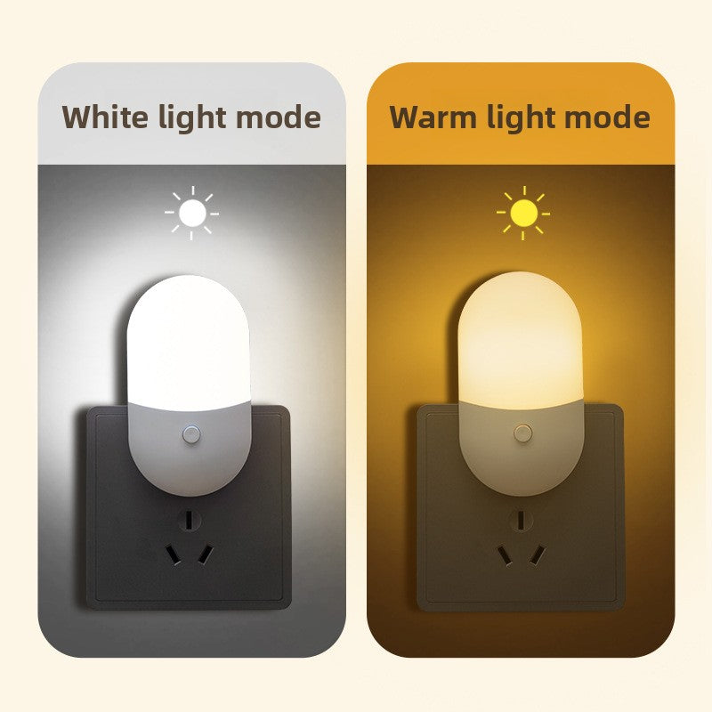 Mini Plug-In LED Night Light, Adjustable Brightness & Colour