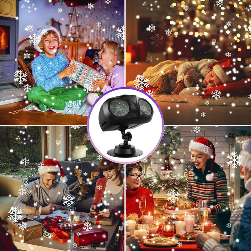 Christmas Snowflake Projector Light with Replaceable Film Patterns
