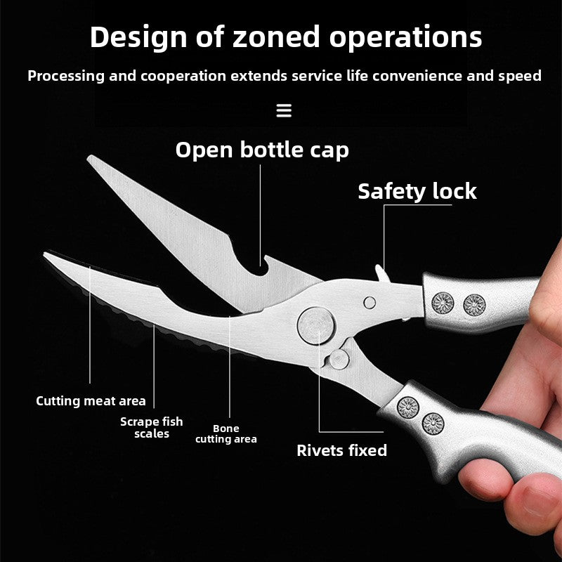 Stainless steel household multi-functional scissors
