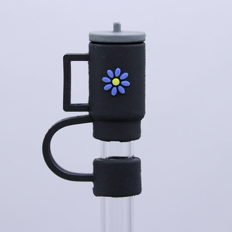 Colorful Silicone Straw Dust Covers for Large Diameter Straws