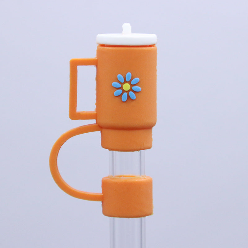 Colorful Silicone Straw Dust Covers for Large Diameter Straws