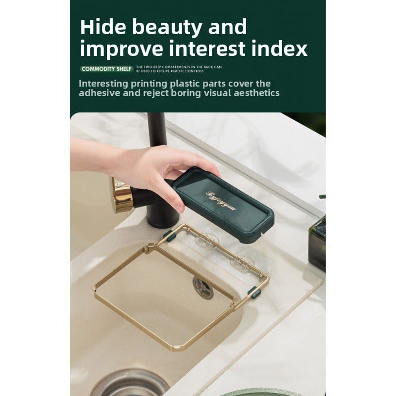 Foldable Residue Filter Net Residue Kitchen Disposal Bracket Storage Rack Multi-functional Sink Filter Net Draining Rack Net