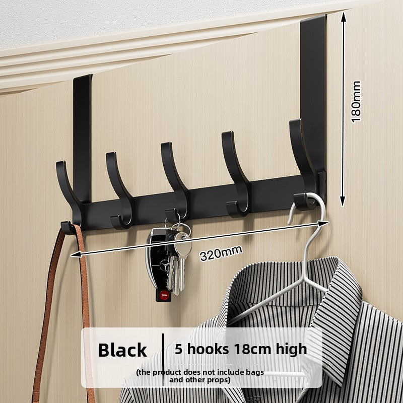 Space Aluminum Over Door Hooks, 5-8 Hooks No Screws Needed
