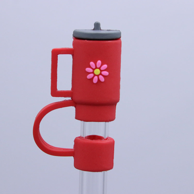 Colorful Silicone Straw Dust Covers for Large Diameter Straws