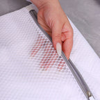 Honeycomb Mesh Laundry Bag Light Gray Polyester for Delicates