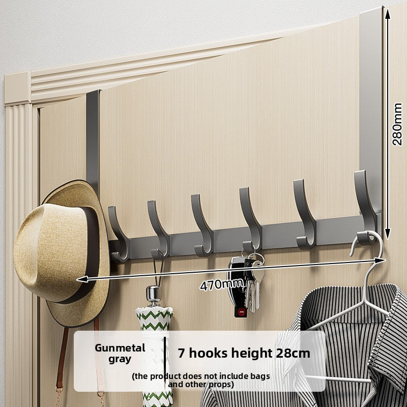 Space Aluminum Over Door Hooks, 5-8 Hooks No Screws Needed