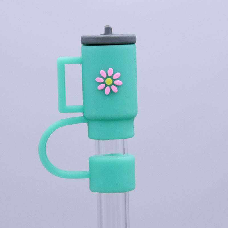 Colorful Silicone Straw Dust Covers for Large Diameter Straws