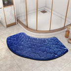 fan-shaped bathroom floor mat