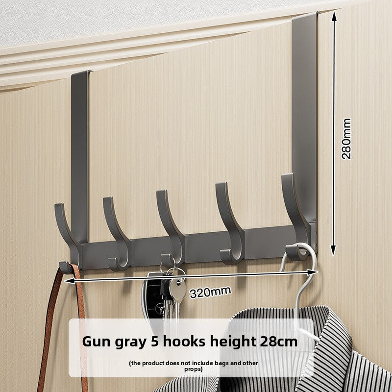 Space Aluminum Over Door Hooks, 5-8 Hooks No Screws Needed