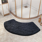 fan-shaped bathroom floor mat