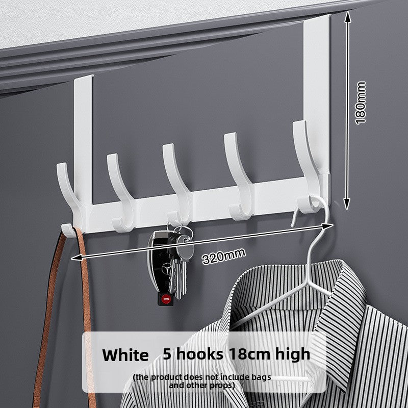 Space Aluminum Over Door Hooks, 5-8 Hooks No Screws Needed