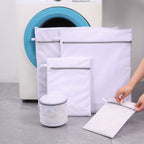 Honeycomb Mesh Laundry Bag Light Gray Polyester for Delicates