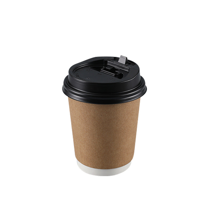 Disposable coffee cup with lid