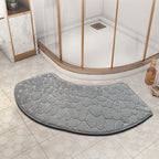 fan-shaped bathroom floor mat