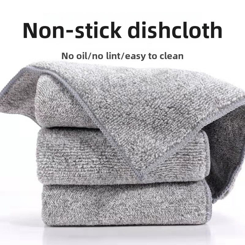 Coral velvet bamboo charcoal cleaning cloth