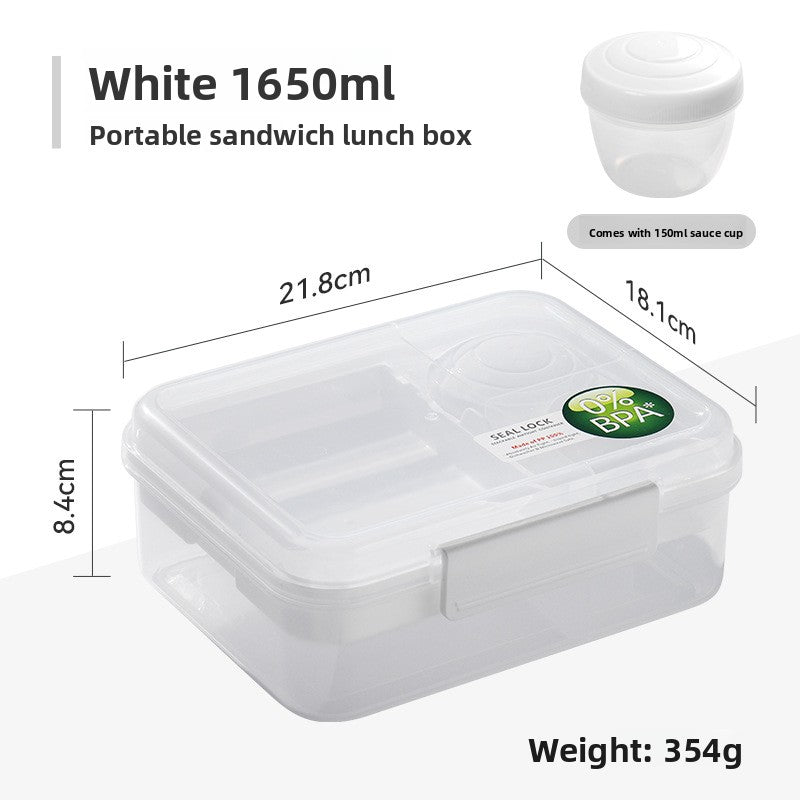 Portable Double-Layer Compartment Lunch Box