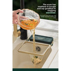 Foldable Residue Filter Net Residue Kitchen Disposal Bracket Storage Rack Multi-functional Sink Filter Net Draining Rack Net