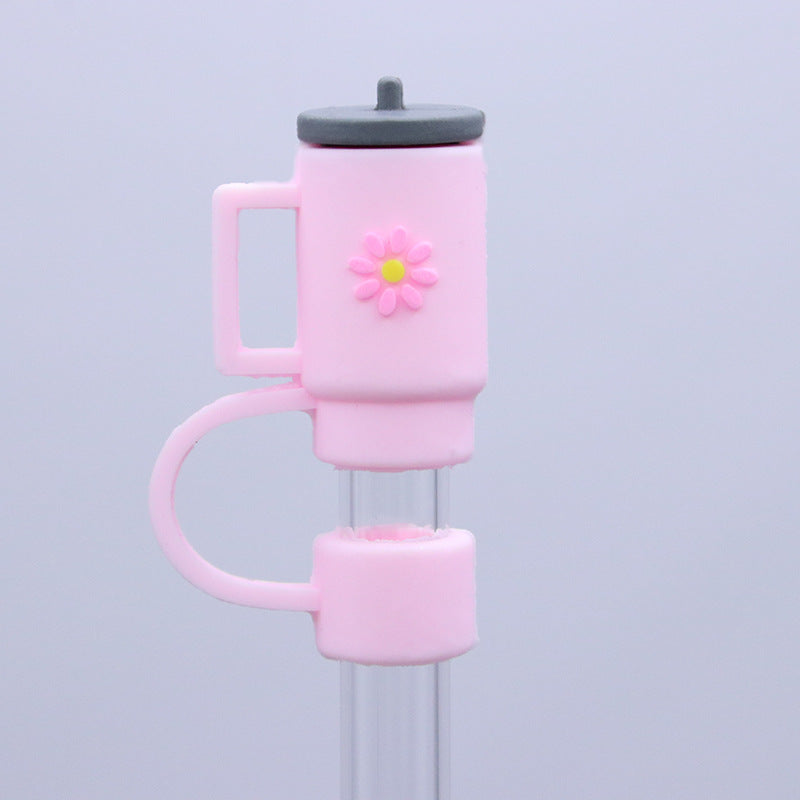Colorful Silicone Straw Dust Covers for Large Diameter Straws