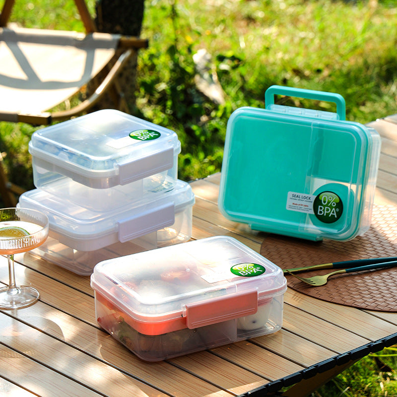 Portable Double-Layer Compartment Lunch Box
