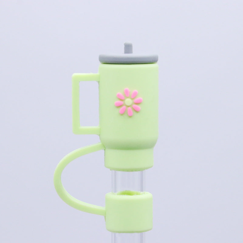 Colorful Silicone Straw Dust Covers for Large Diameter Straws