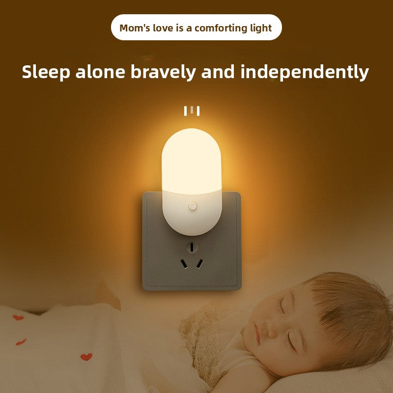 Mini Plug-In LED Night Light, Adjustable Brightness & Colour